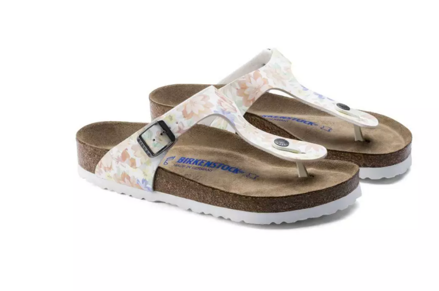 Birkenstock 1016398 Gizeh Supernatural Flowers White SFB Regular