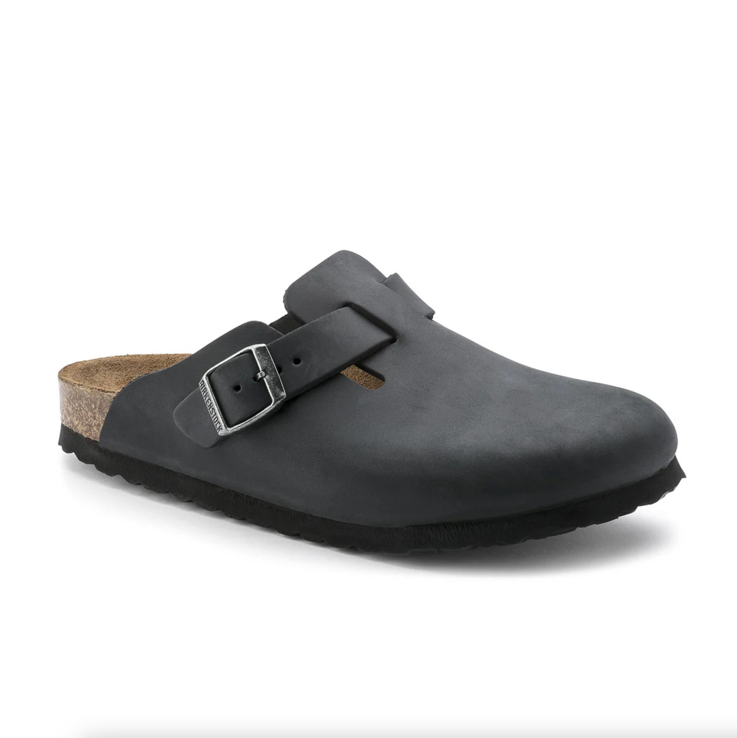 Birkenstock 0059461 Boston Black Oiled Leather Regular