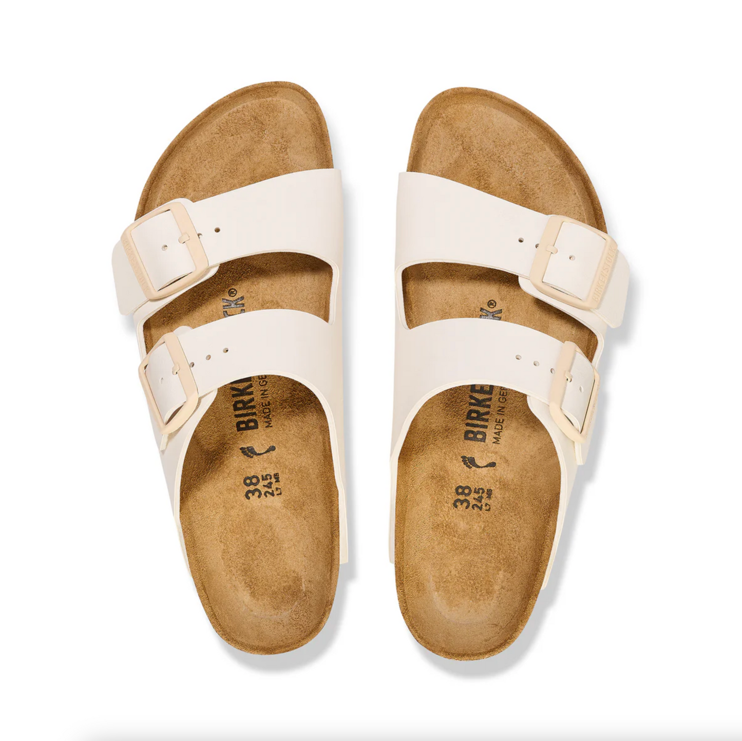 Birkenstock 1027346 Arizona  Eggshell Birko-Flor Regular