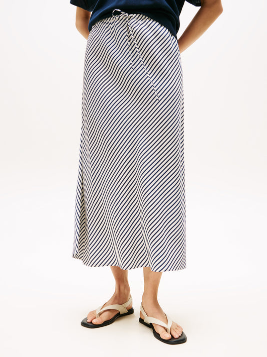 Tommy Hilfiger Twill Midi Bias Skirt