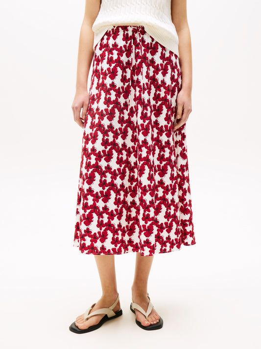 Tommy Hilfiger Textured Midi Bias Skirt