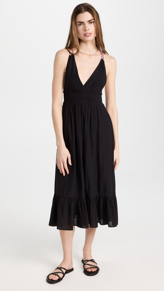 Scotch & Soda Smock Waistband Braided Strap Maxi Dress