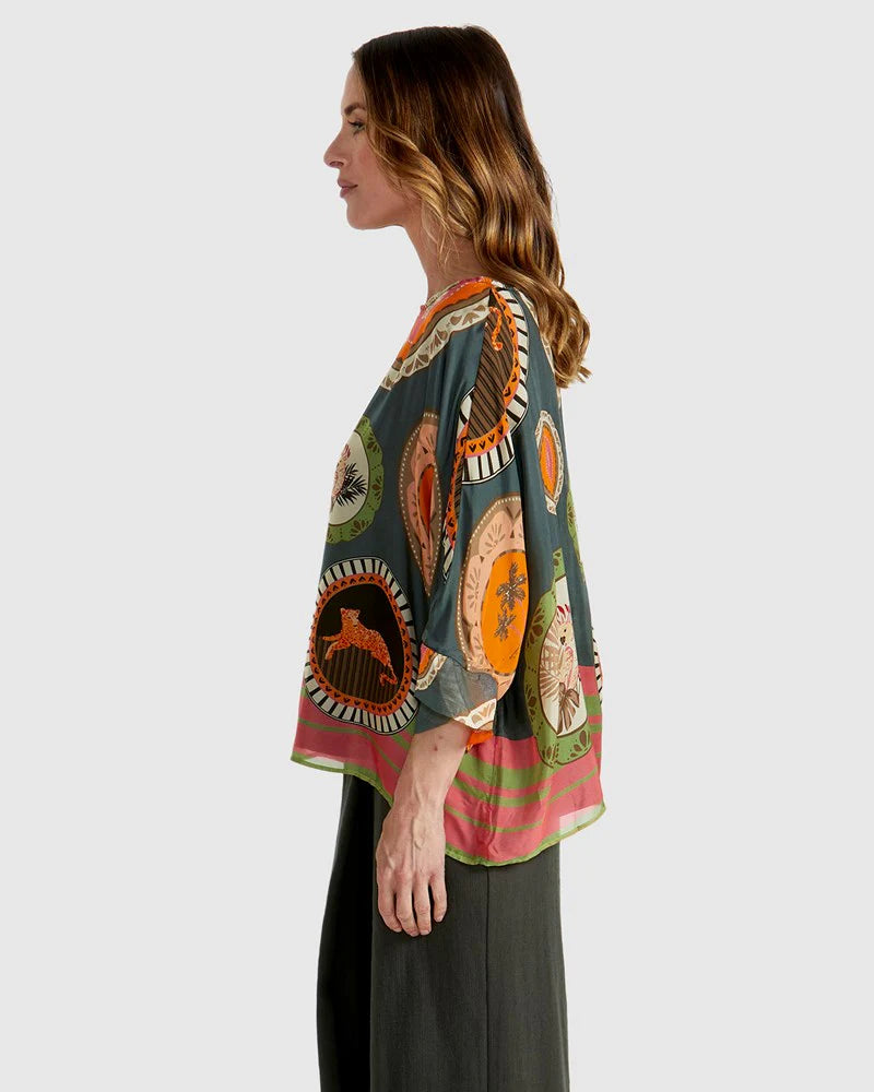 Fate + Becker Satin Fabric Ernst Top