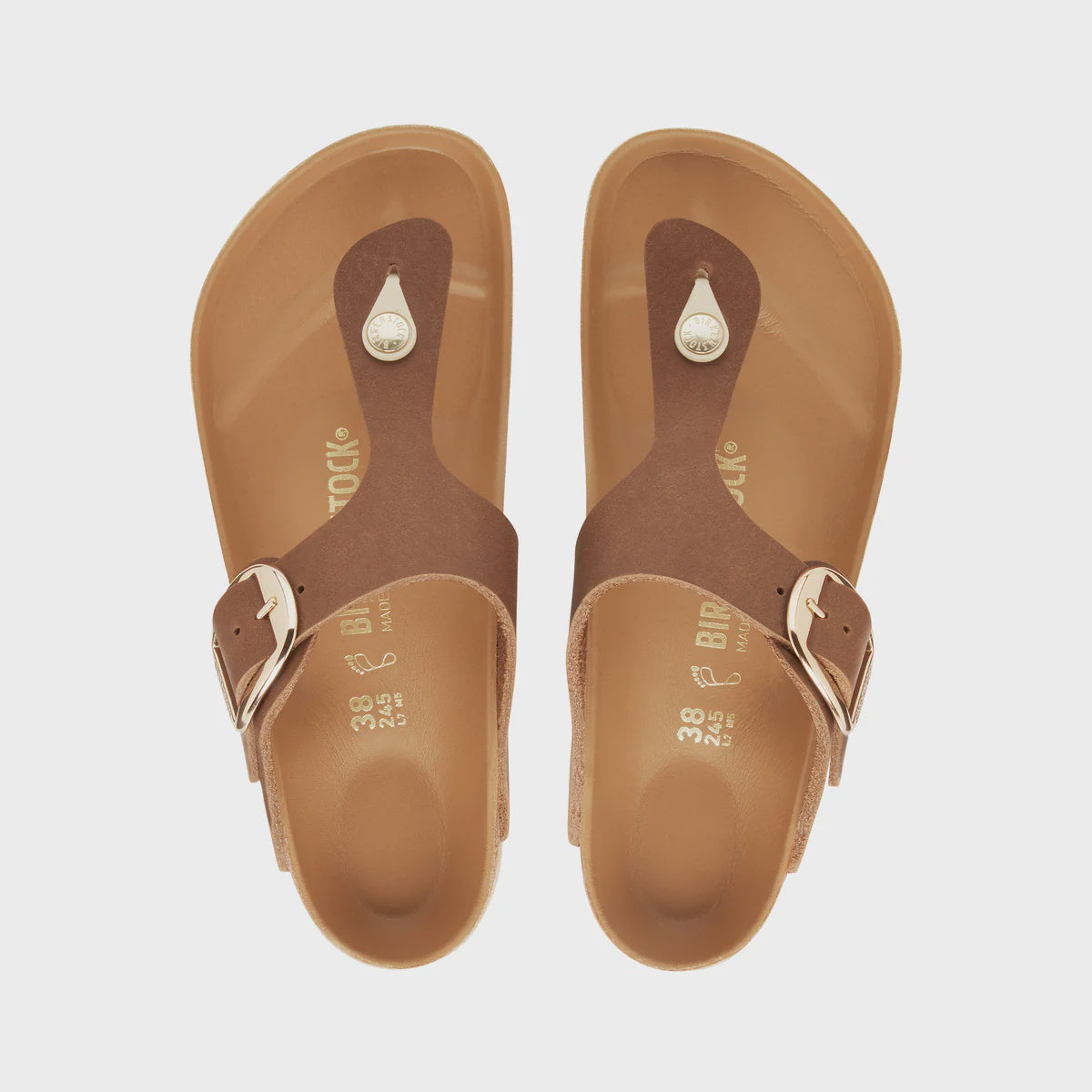 Birkenstock 1018745 Gizeh Big Buckle Cognac Oiled Leather  Regular
