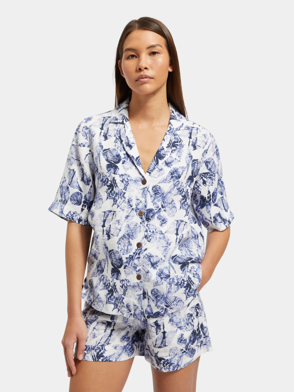 Scotch & Soda Linen camp shirt