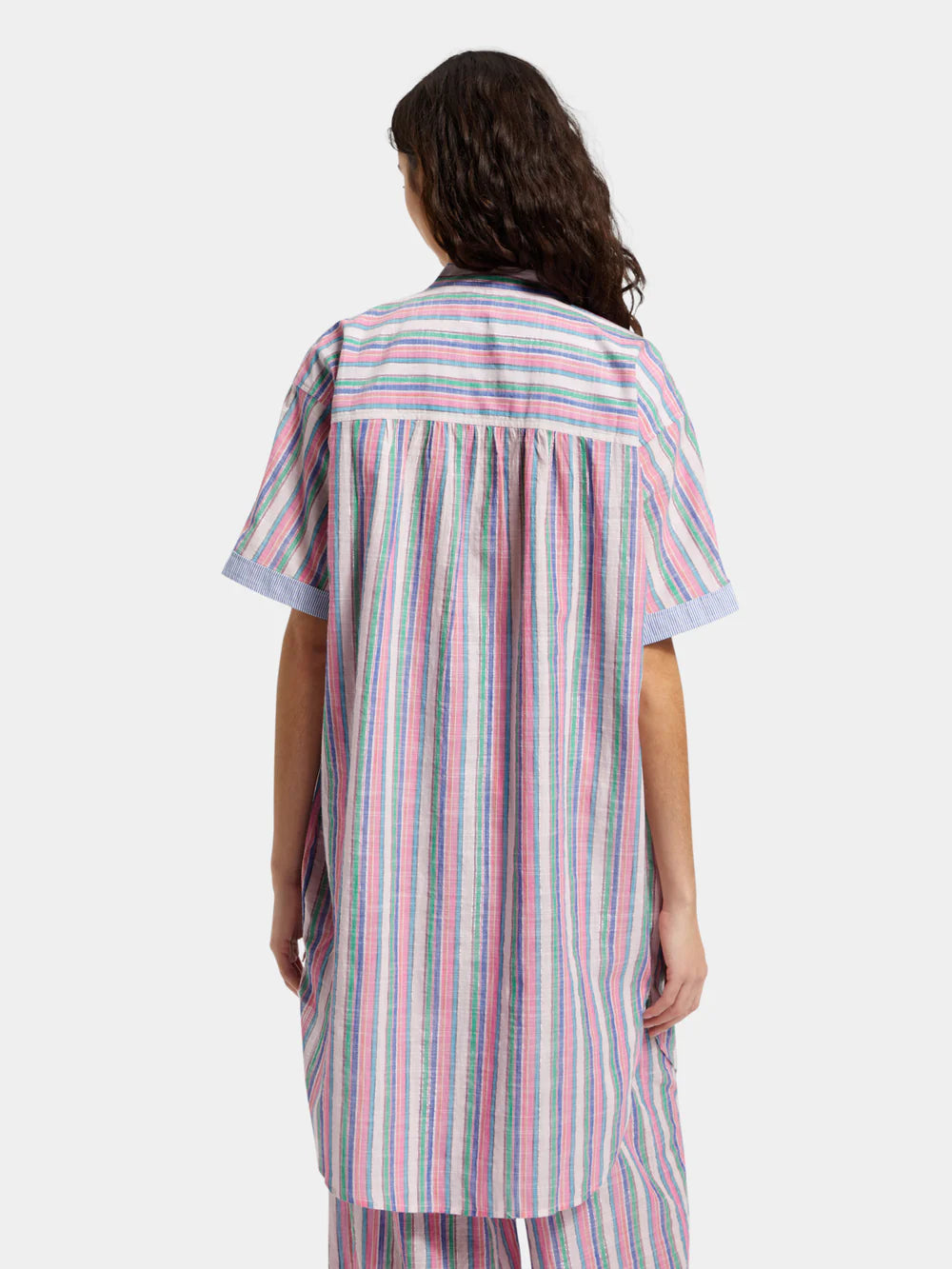 Scotch & Soda Striped Oversized Beach Shirt Dress