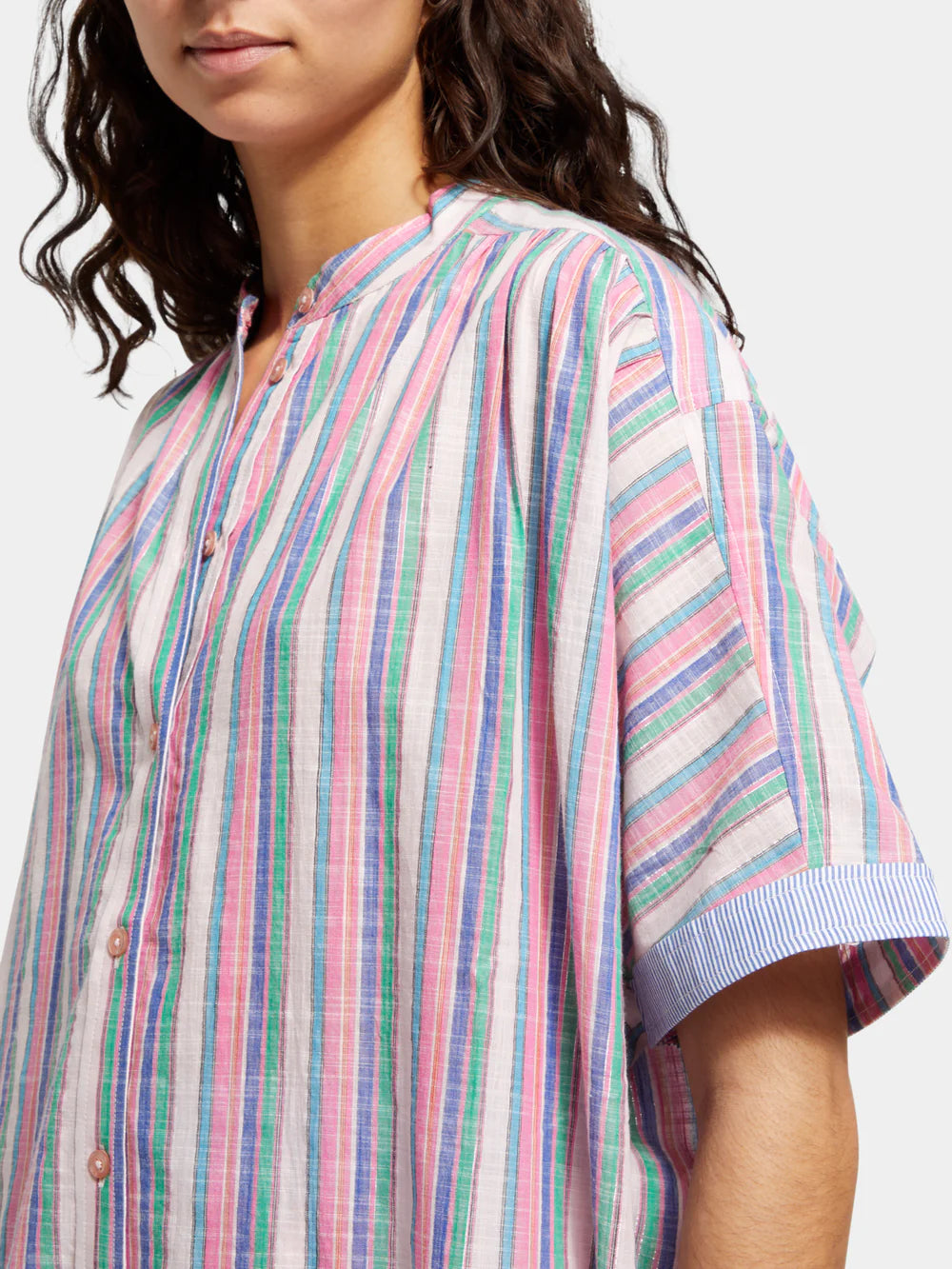 Scotch & Soda Striped Oversized Beach Shirt Dress