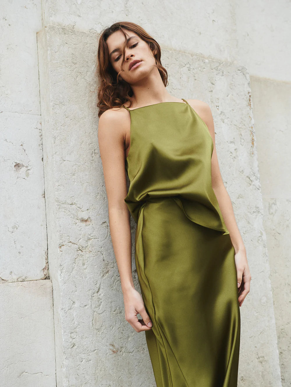Scotch & Soda  Satin Midi Skirt