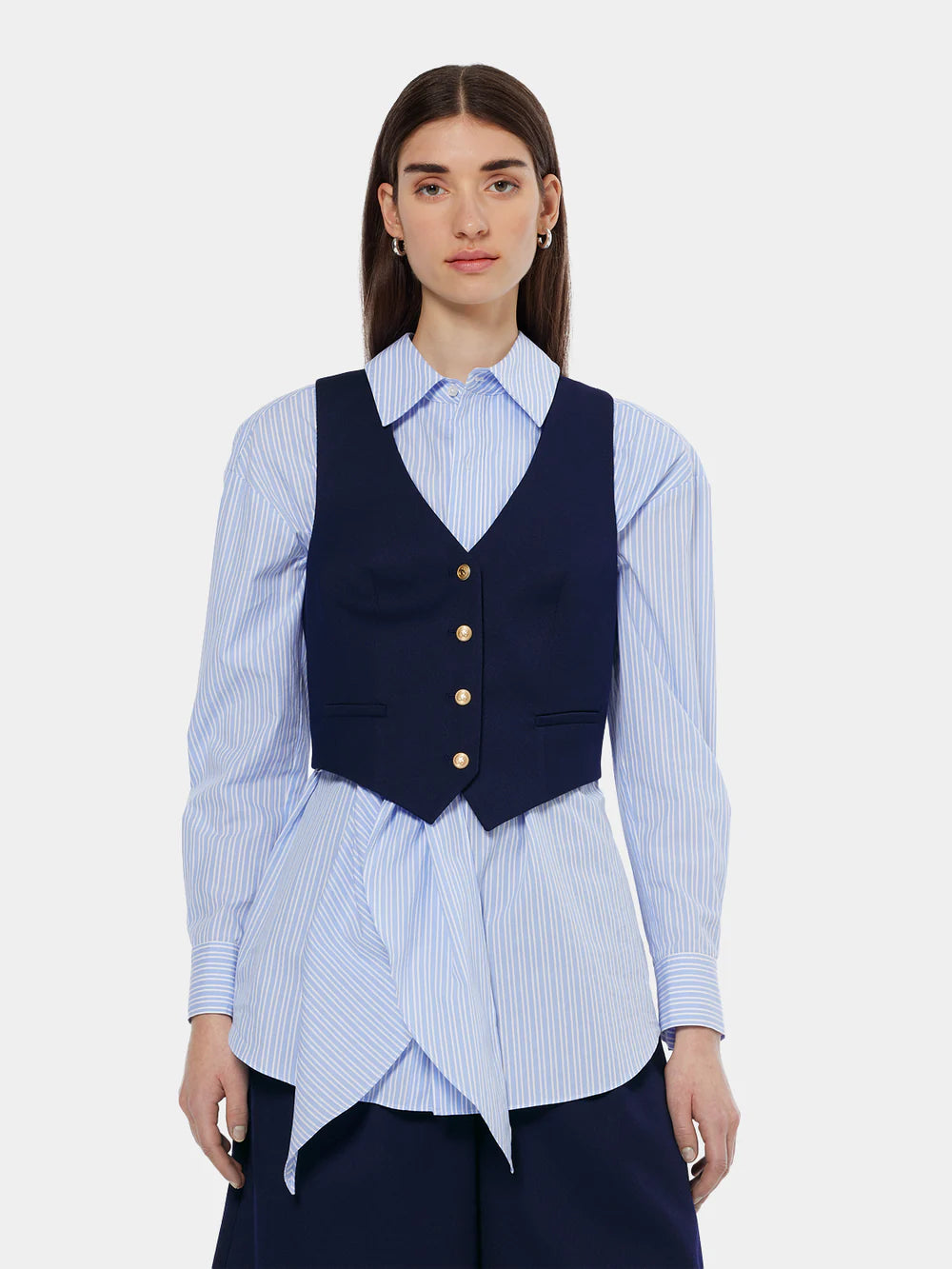 Scotch & Soda Cross Back Gabardine Waistcoat
