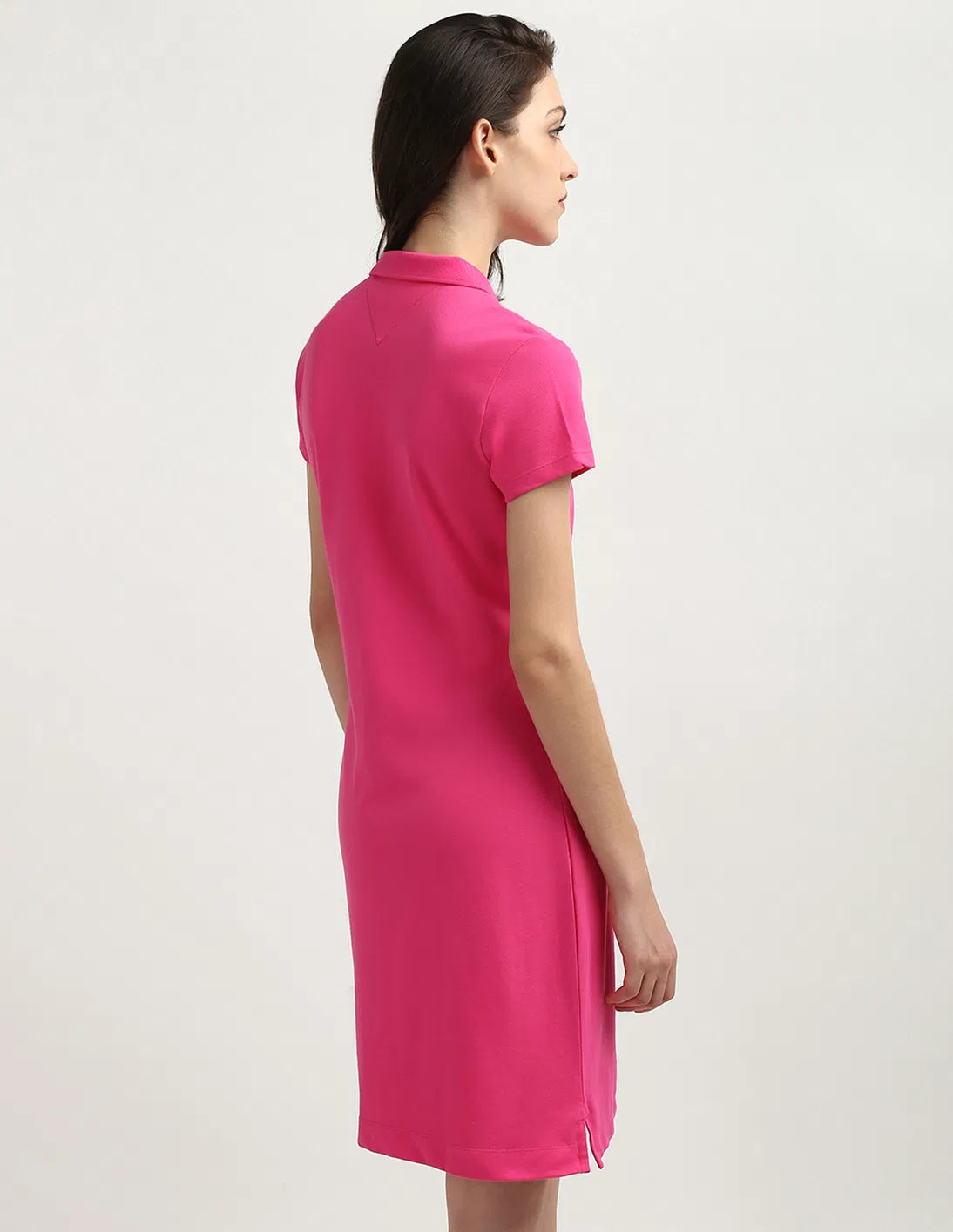 Tommy Hilfiger Slim SS Polo Dress Pink Splendor