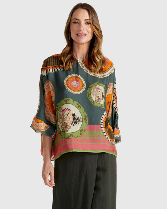 Fate + Becker Satin Fabric Ernst Top