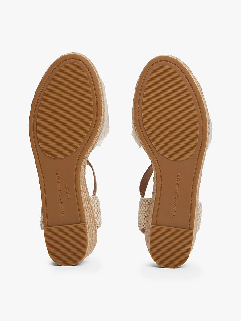 Tommy Hilfiger Fringe Canvas Medium Wedge Shoes