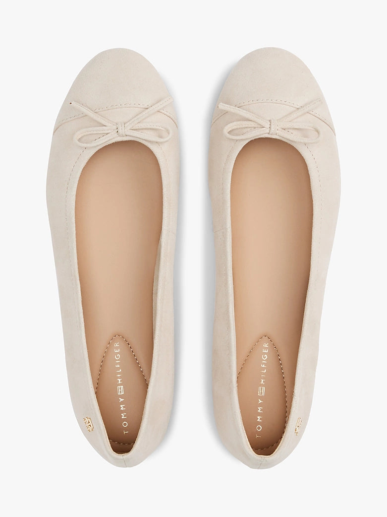 Tommy Hilfiger Toe Cap Suede Ballerina Flats