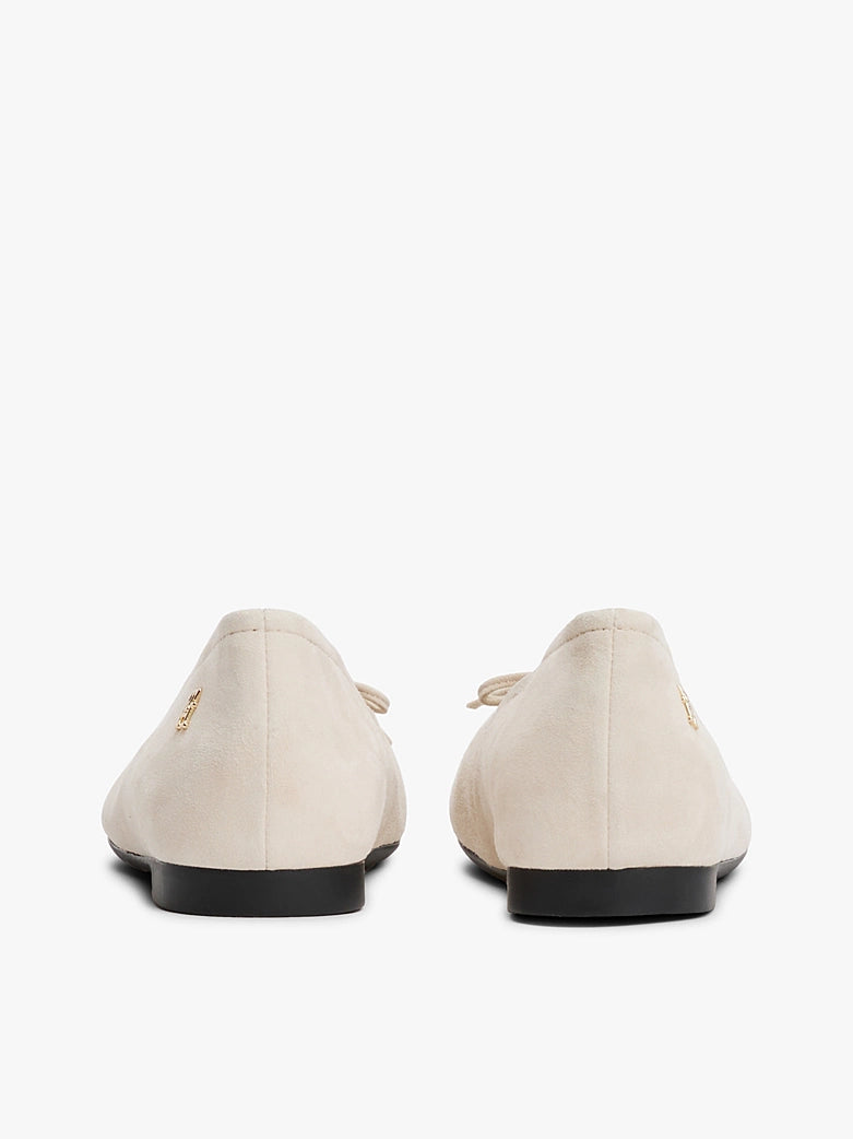 Tommy Hilfiger Toe Cap Suede Ballerina Flats