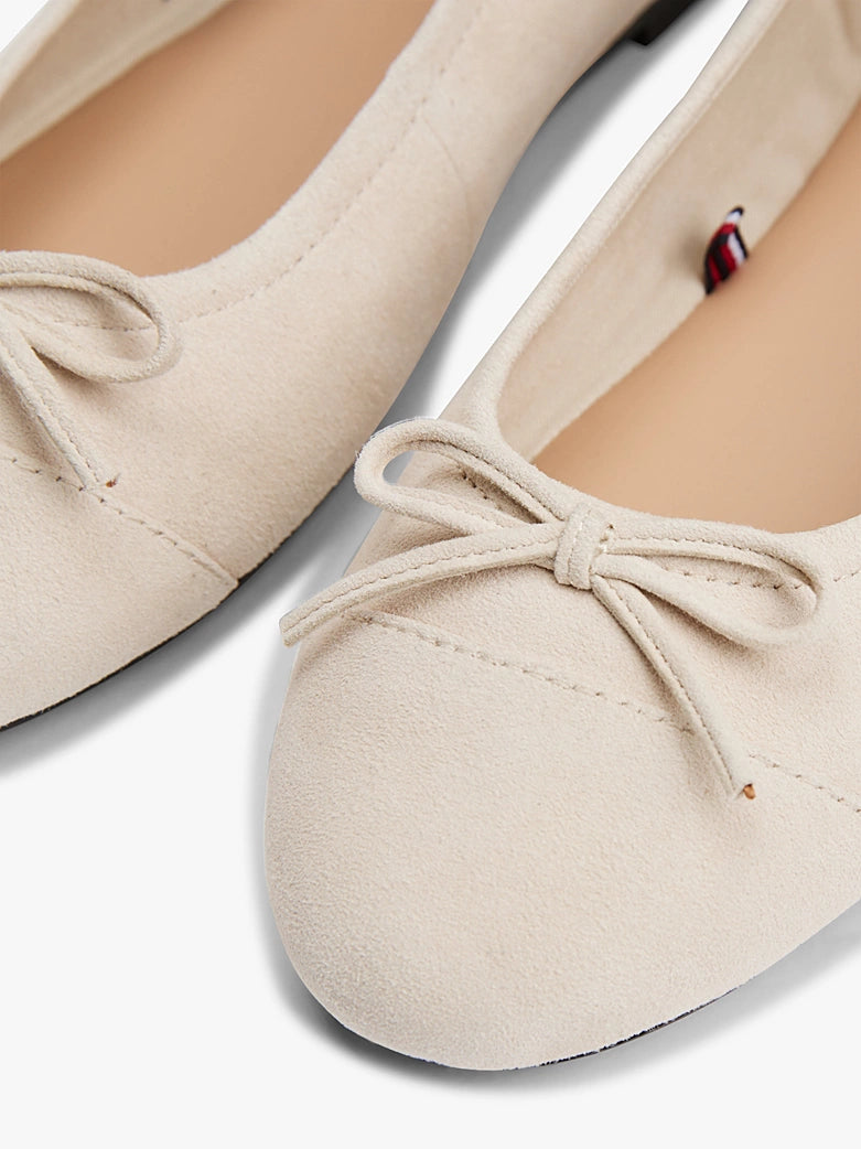 Tommy Hilfiger Toe Cap Suede Ballerina Flats