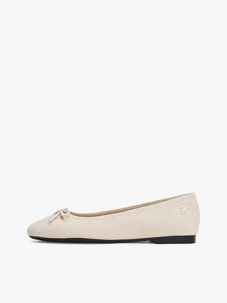 Tommy Hilfiger Toe Cap Suede Ballerina Flats