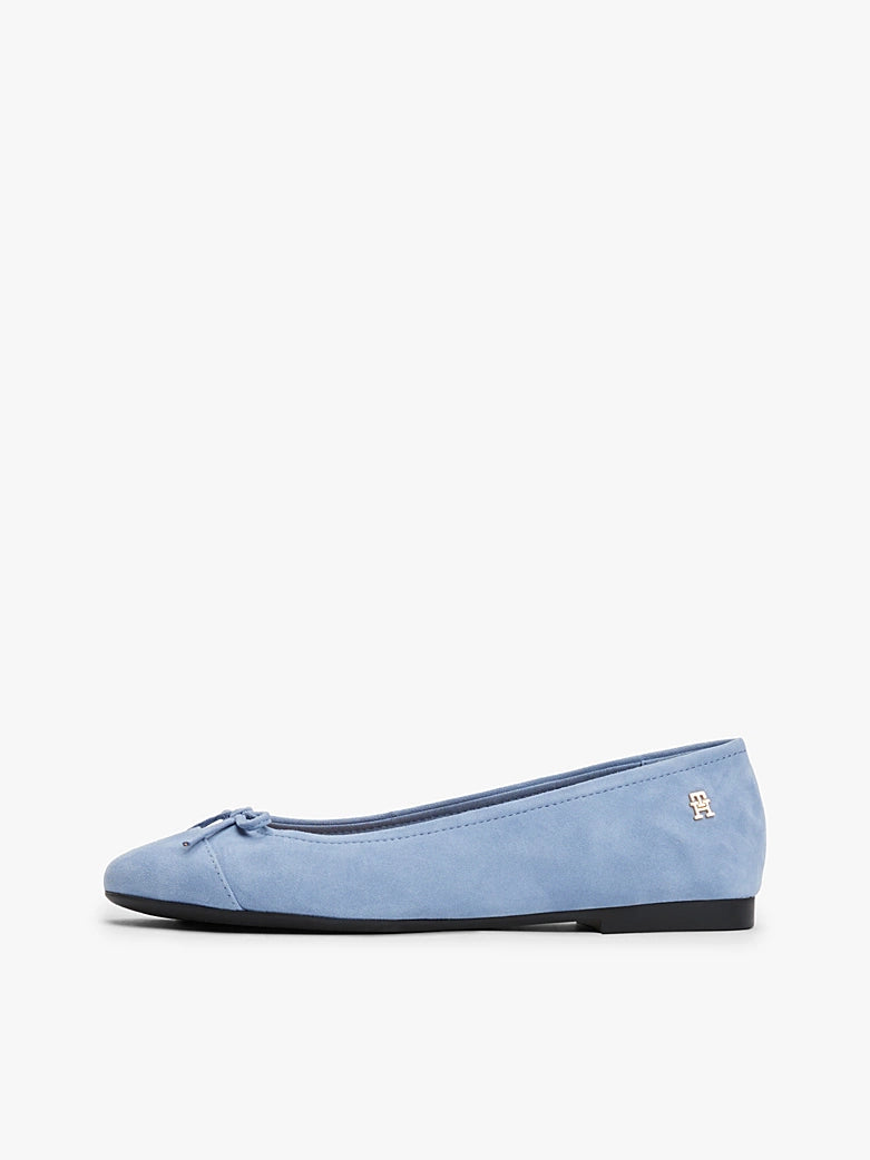 Tommy Hilfiger Toe Cap Suede Ballerina Flats