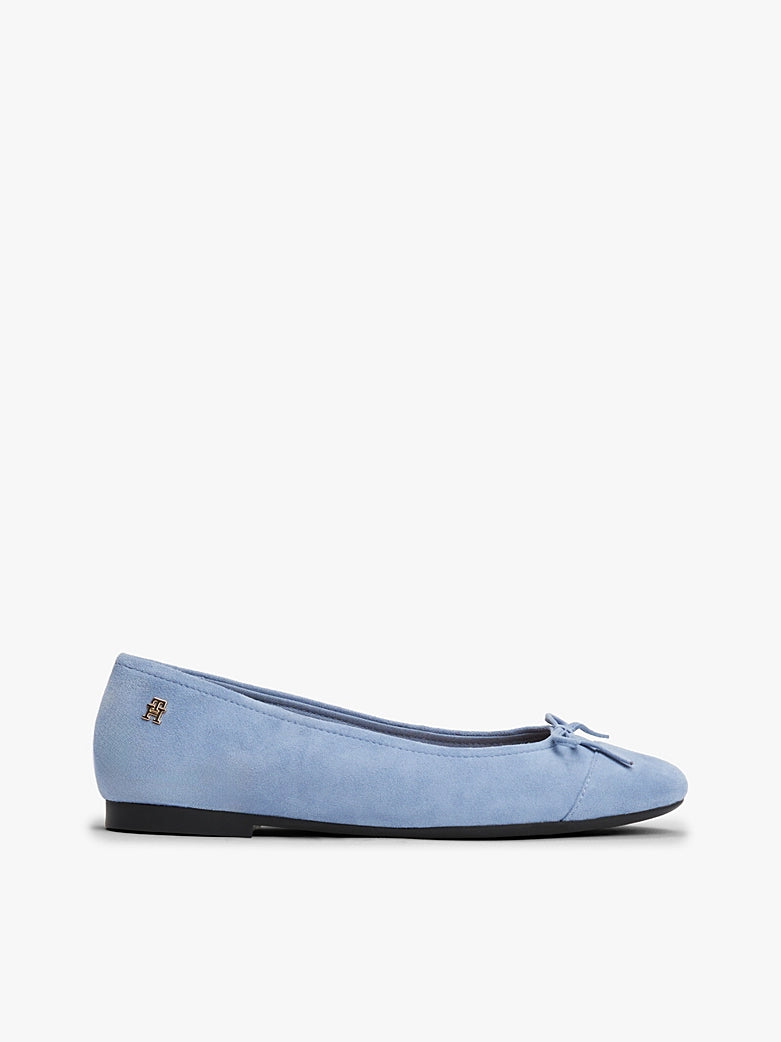 Tommy Hilfiger Toe Cap Suede Ballerina Flats