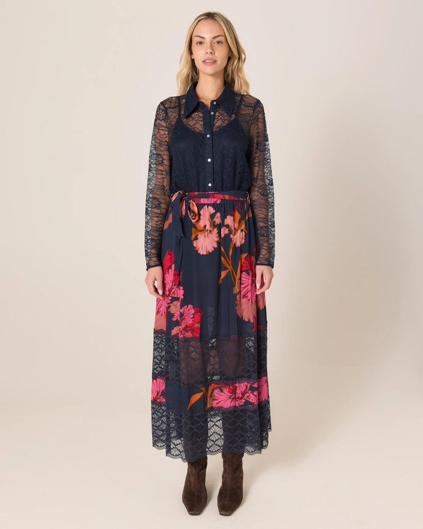 Fate + Becker Captivation Shadow Floral Skirt