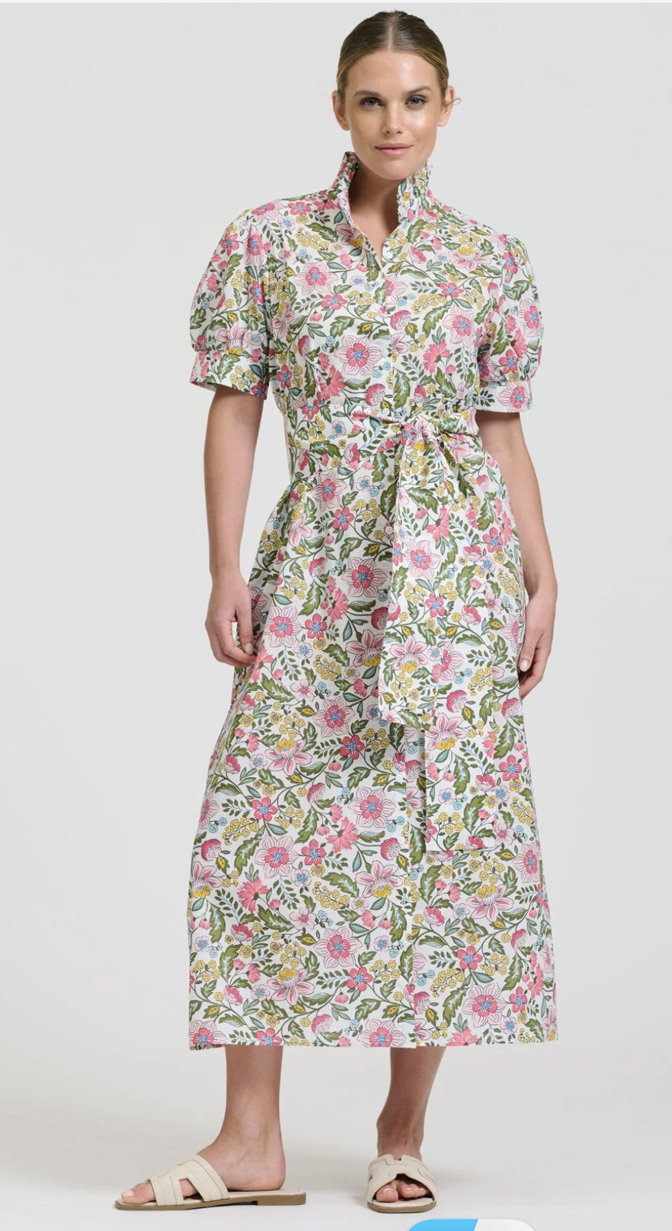 Shirty Anais Frill Collar Longline Shirt Dress