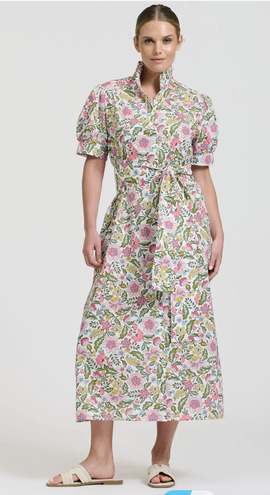 Shirty Anais Frill Collar Longline Shirt Dress