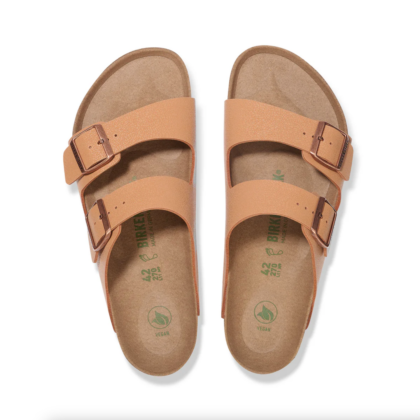 Birkenstock 1025006 Arizona Earthy Vegan Pecan Birkibuck Regular