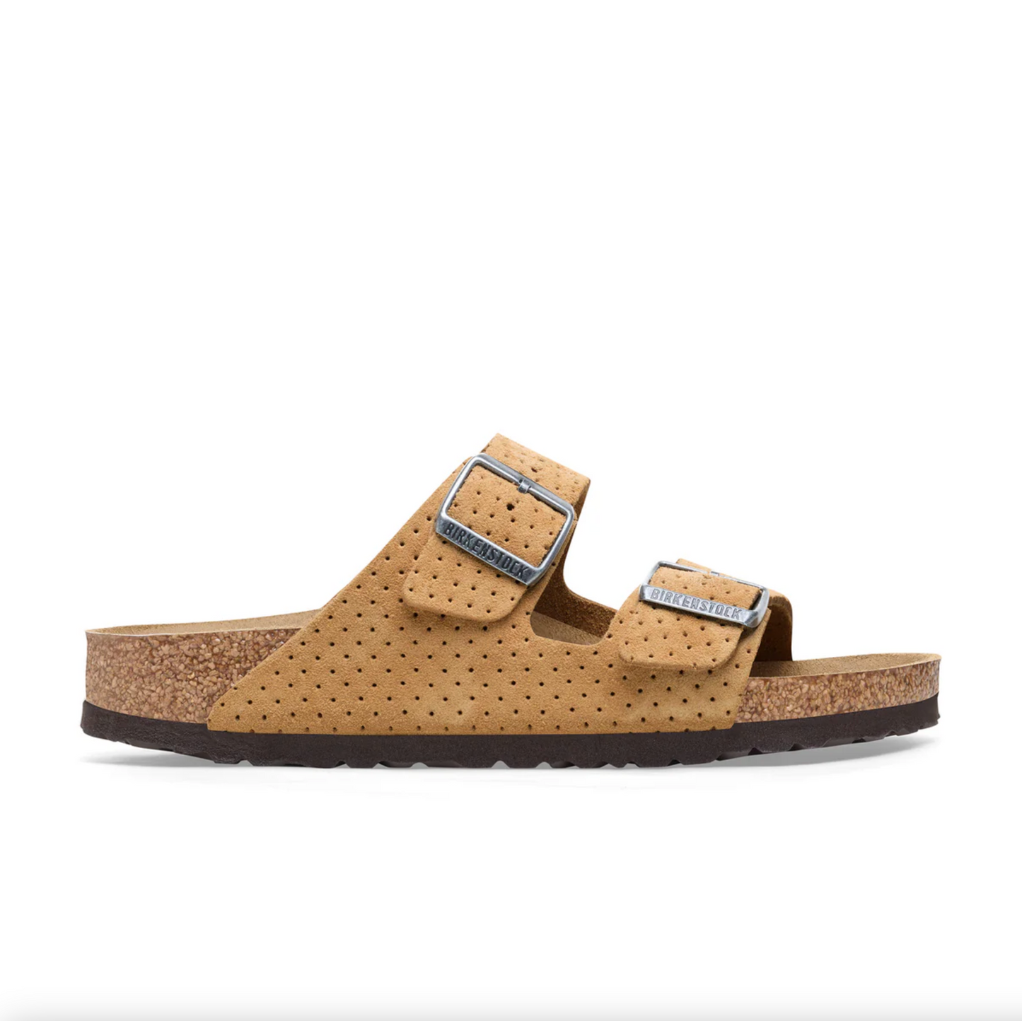 Birkenstock 1027075 Arizona BS Arizona BS Suede Leather Emboss Dots New Beige Regular
