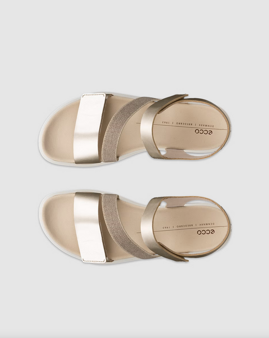 ECCO Flowt W Pure White Gold Women's Sandals