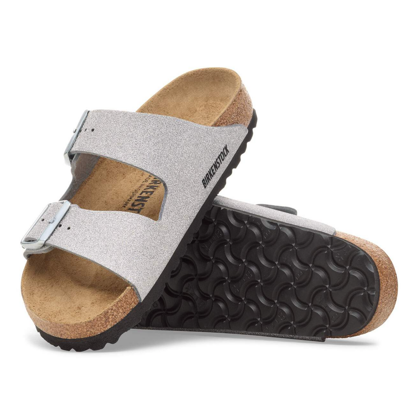 Birkenstock 1030101Arizona BS  Shiny Glitter Silver Synthetic Regular