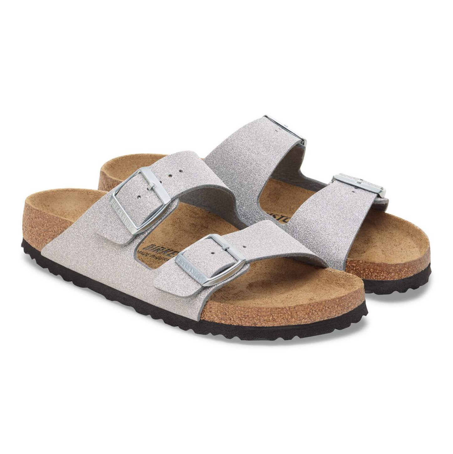 Birkenstock 1030101Arizona BS  Shiny Glitter Silver Synthetic Regular