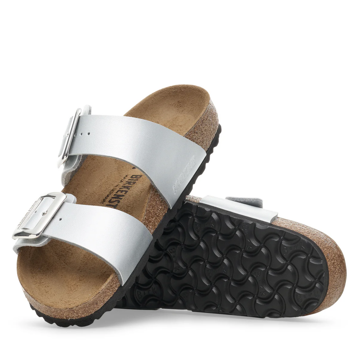 Birkenstock 1030941 Sydney Cushion Buckle Silver Metallic Birko-Flor Narrow