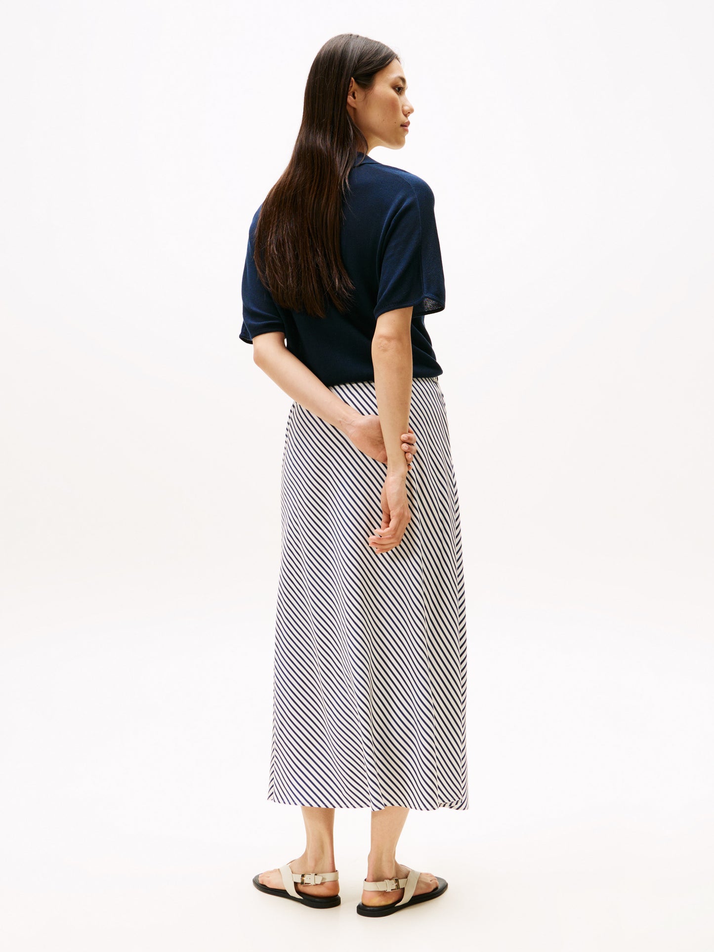 Tommy Hilfiger Twill Midi Bias Skirt