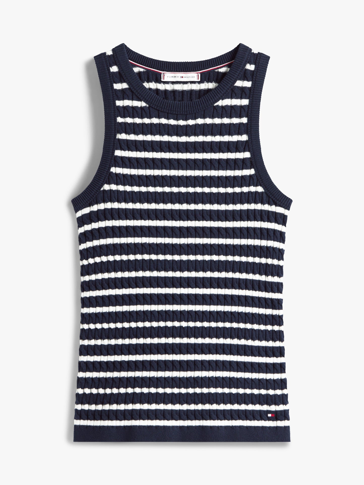Tommy Hilfiger Cable Fine Slim Sleeveless Sweater