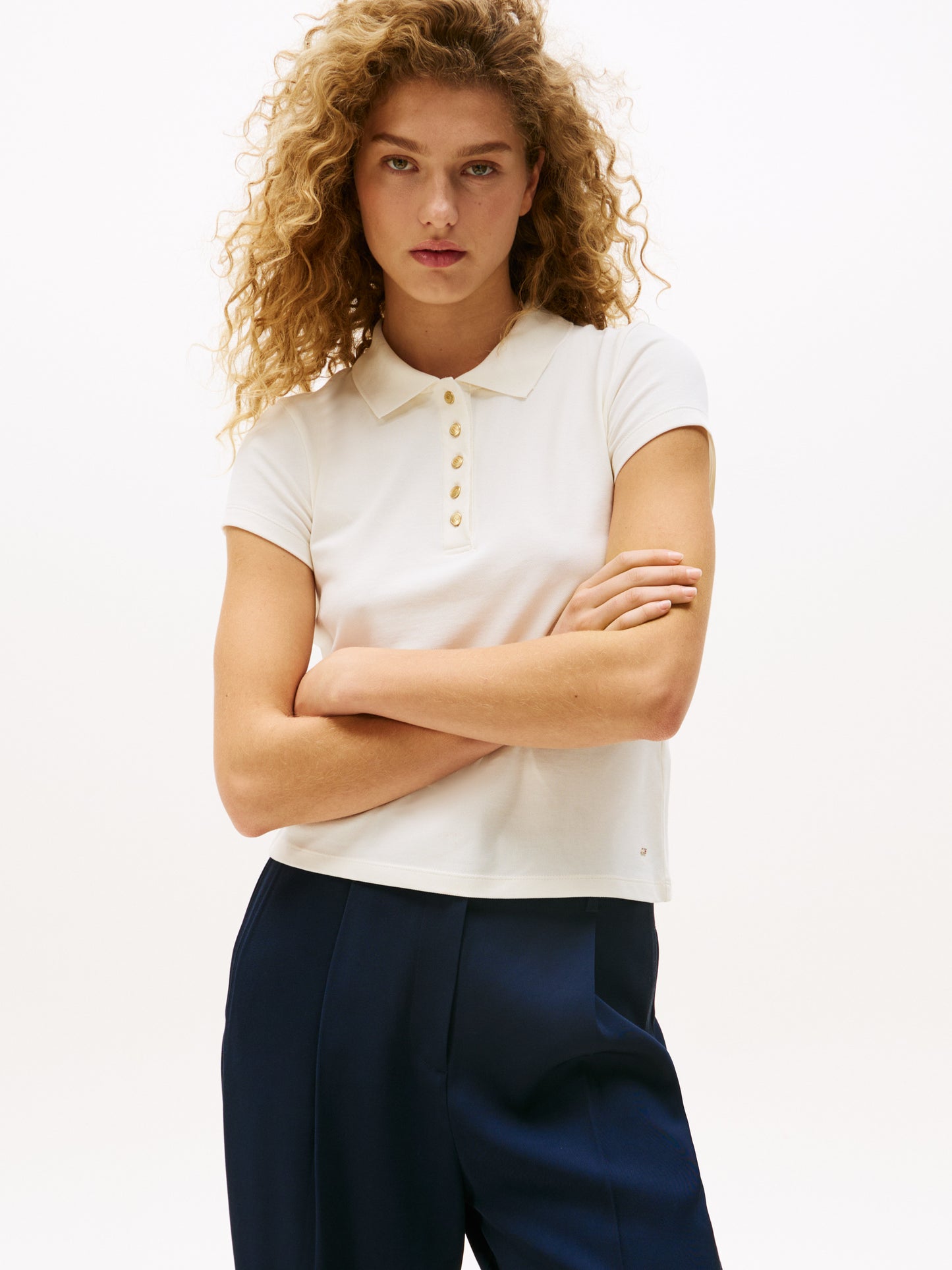 Tommy Hilfiger Gold Button Slim S/S Polo