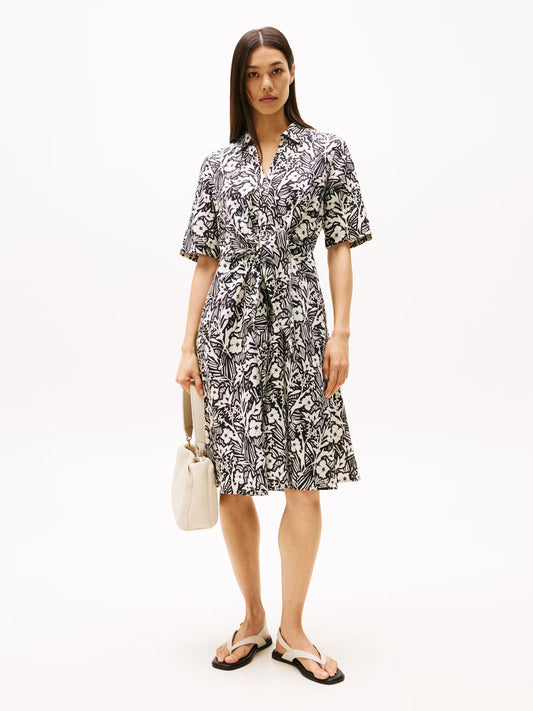 Tommy Hilfiger Linen Vis Knotted S/S Dress