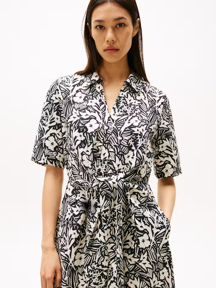 Tommy Hilfiger Linen Vis Knotted S/S Dress
