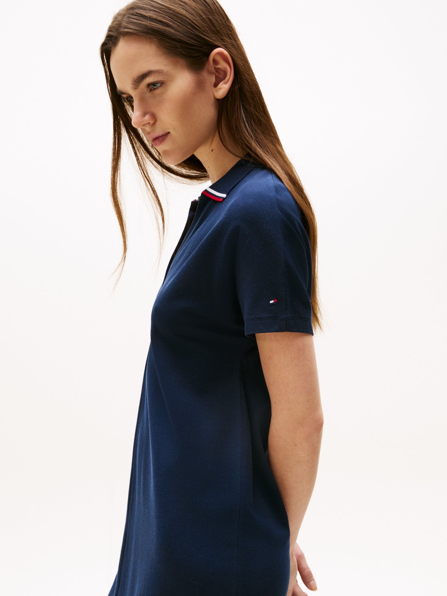Tommy Hilfiger Lyocell Tipping Open Polo Dress