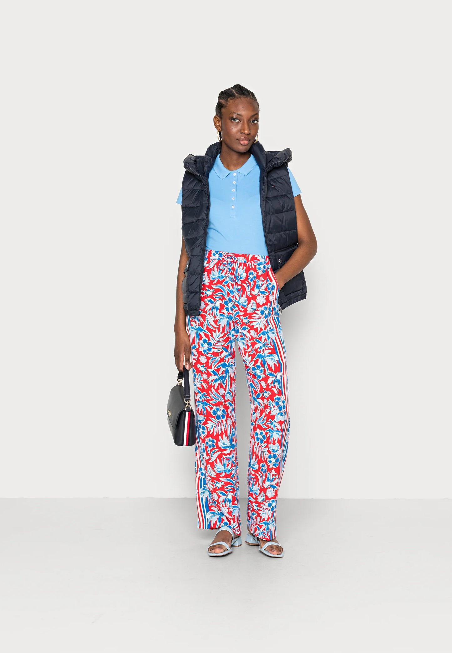 Tommy Hilfiger Viscose Scarf Wide Leg Pull on Pant