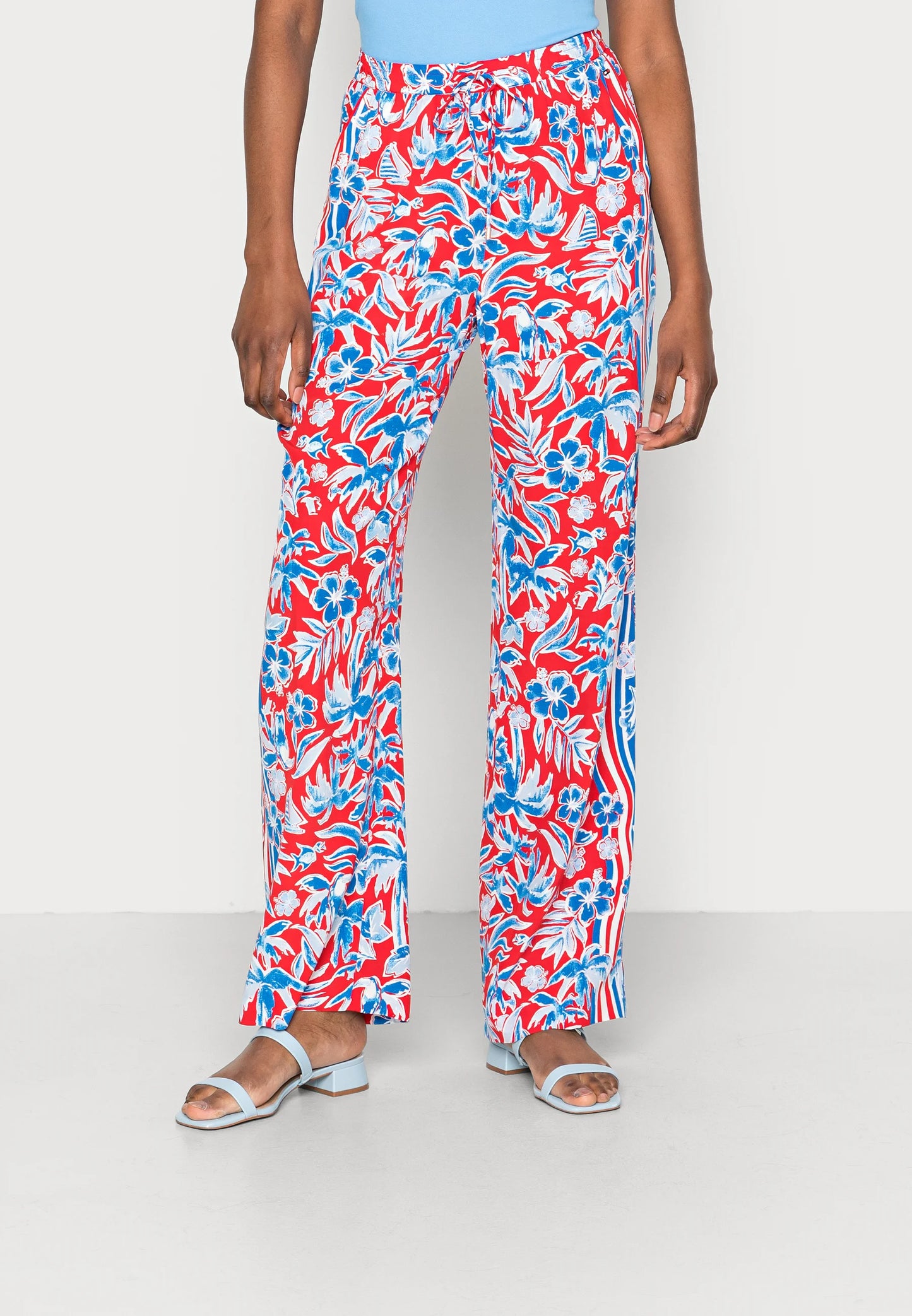Tommy Hilfiger Viscose Scarf Wide Leg Pull on Pant