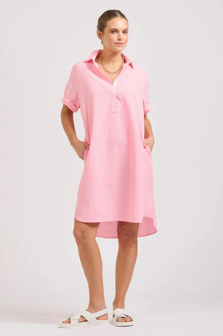 Shirty the Katie Short Sleeve Popover Shirtdress