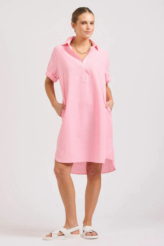 Shirty the Katie Short Sleeve Popover Shirtdress