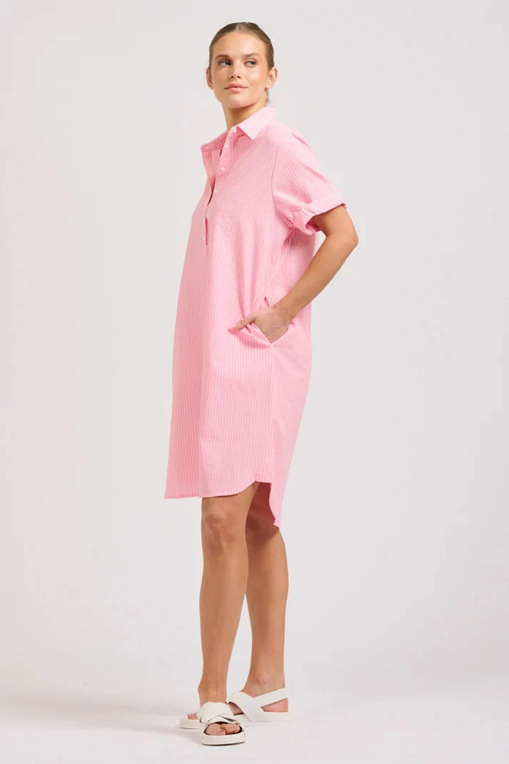 Shirty the Katie Short Sleeve Popover Shirtdress